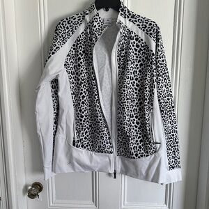 Daily Sports "Jocelyn" Women's Blk/Wht Leopard Golf Jacket, XXL (new no tags)